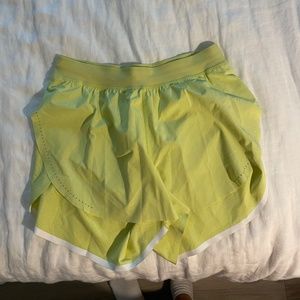 Find Your Pace Yellow Lululemon Shorts Size 4